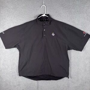 Ping Golf Windbreaker Mens M Pullover Rain Jacket Short Sleeve Snap *FCA Logo*